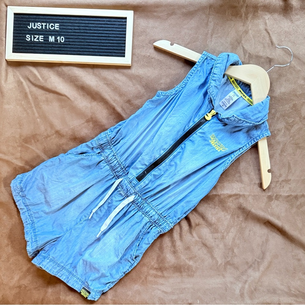 Denim Pac-Man Romper